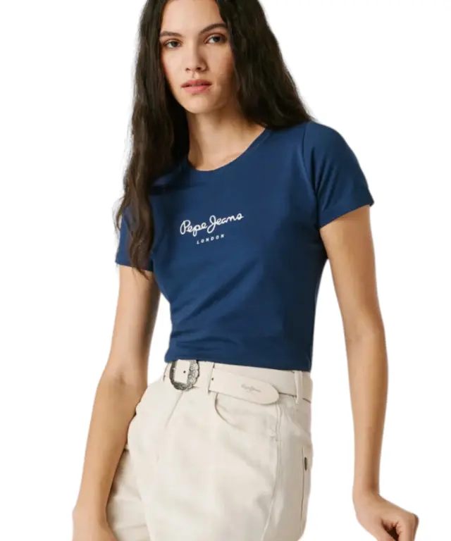 Pepe Jeans - Γυναικείο T-shirt New Virginia Ssn PL505202-575 Μπλε 2