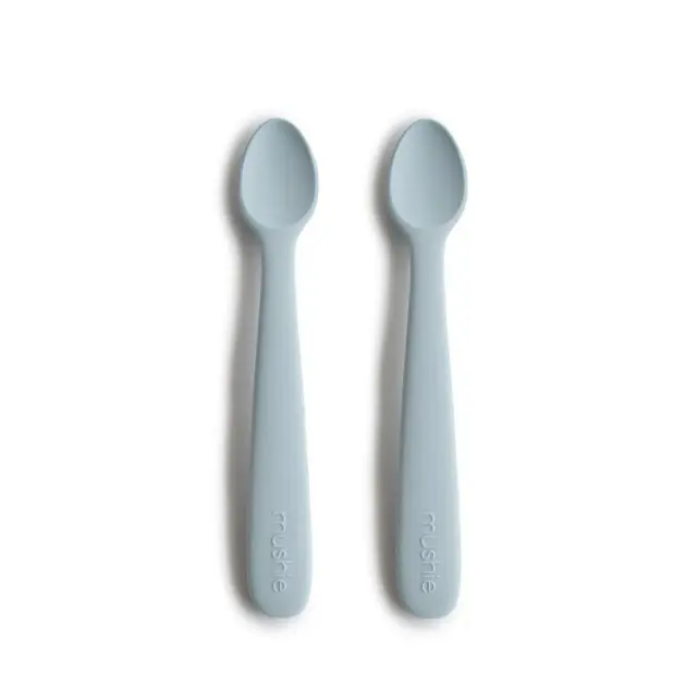 Σετ 2 Μακριά Κουταλάκια Σιλικόνης Powder Blue - Mushie