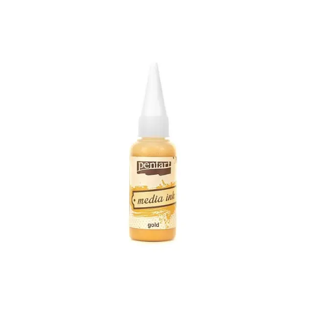 Μελάνι Media ink Pentart 20 ml, metallic Gold