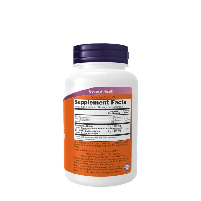 Now Foods Glucosamine & Chondroitin Extra Strength 60 Tablets 2
