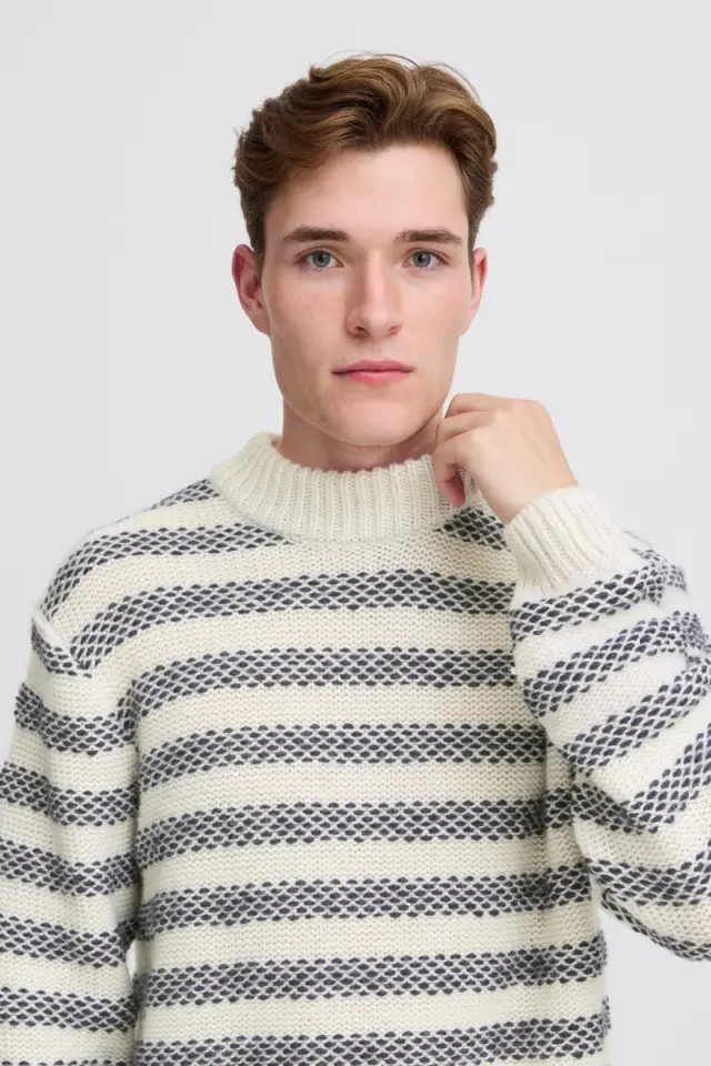 Casual Friday Ανδρικό Πλεκτό 20505342 – Blue / Off-White - M 3