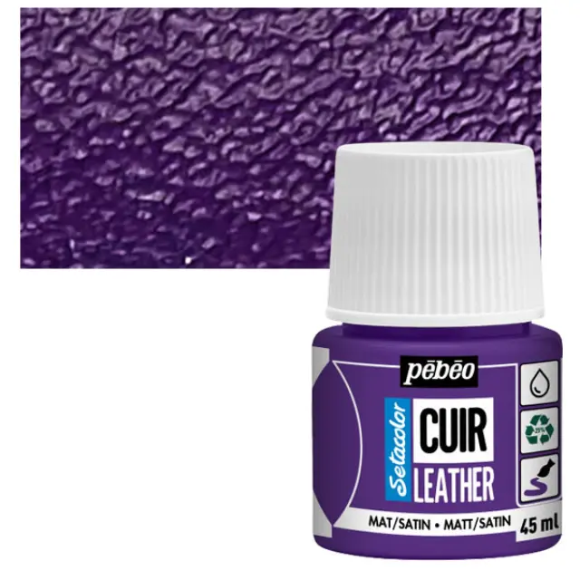 Pebeo Χρώμα Δέρματος Setacolor Leather - 09 Aubergine Violet - 45ml