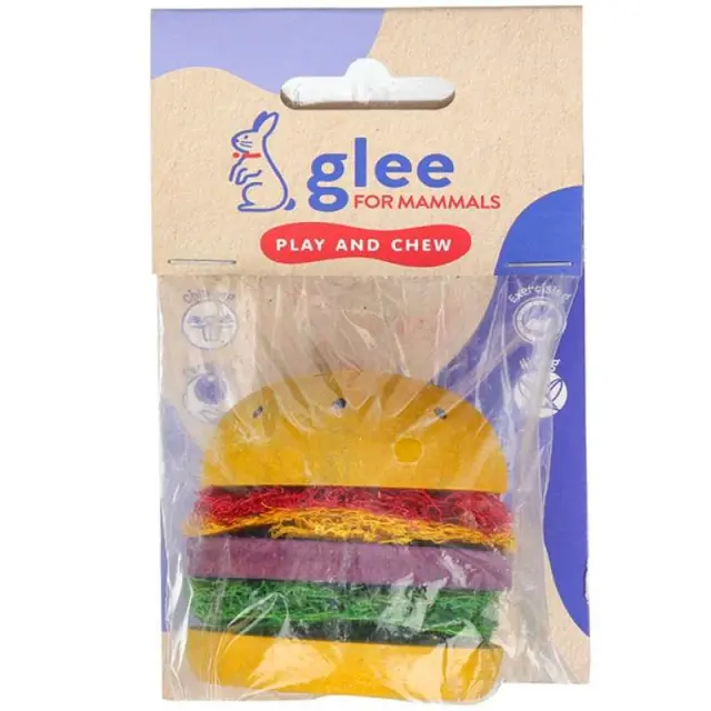Glee Παιχνίδι Τρωκτικών Hamburger Chew 6cm Μονόχρωμο