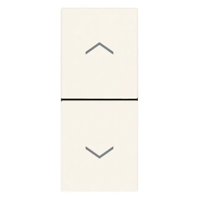Two interlocked NO+NO 10A button white