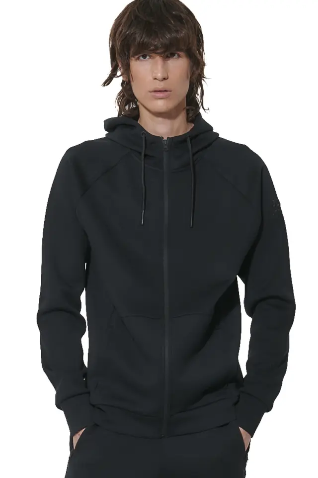 Body Action Sport Gym Tech Zip Hoodie 073629-01-BLACK - XL