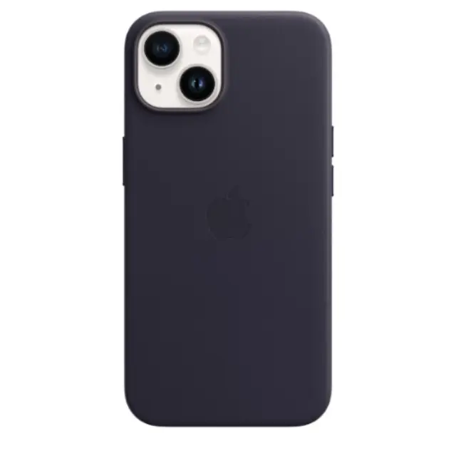Apple Leather Case iPhone 14 with MagSafe Ink