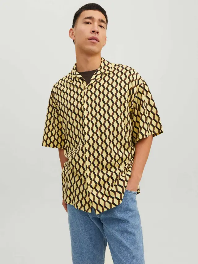 JORBELIZE TENCEL AOP SHIRT SS French Vanilla 2