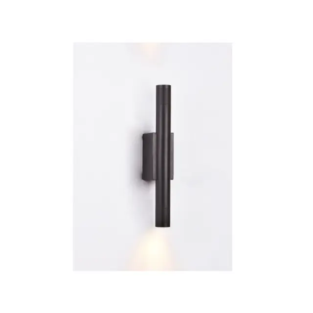 Inlight Επιτοίχιο φωτιστικό LED 2*5W 3000K σε μαύρη απόχρωση απο αλουμίνιο D:30x6cm (43061-Black) 3