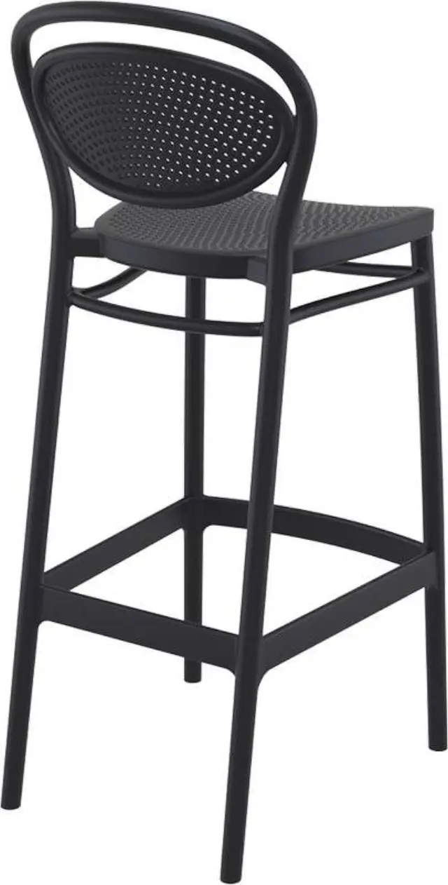 Σκαμπό Bar MARCEL Μαύρο PP 45x52x106cm 2