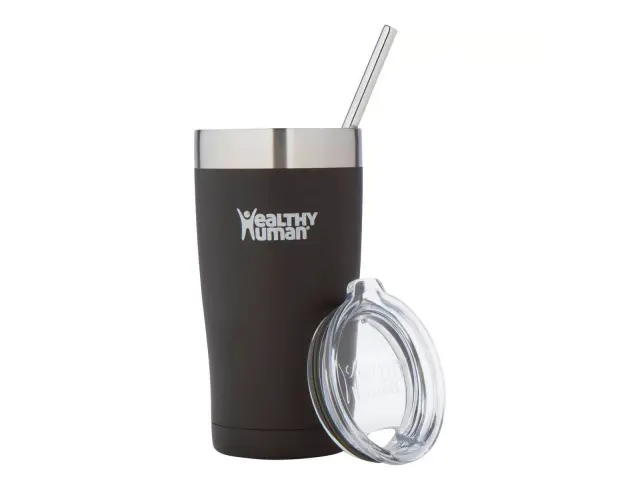 Ποτήρι Θερμός Cruiser Healthy Human με χωρητικότητα 591ml και διατήρηση θερμοκρασίας 12h ζεστό / 24h κρύο - Pure Black 20OZ Pure Black 2