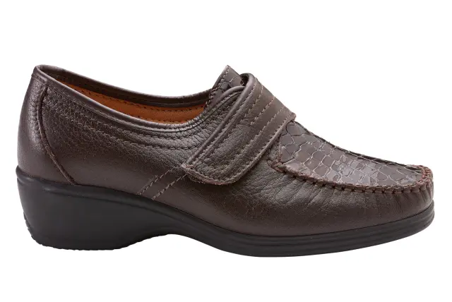 Toscana Μοκασίνια-Loafers Γυναικείο δέρμα/δέρμα λουστρίνι Καφέ TOS/2357 T.MORO 3