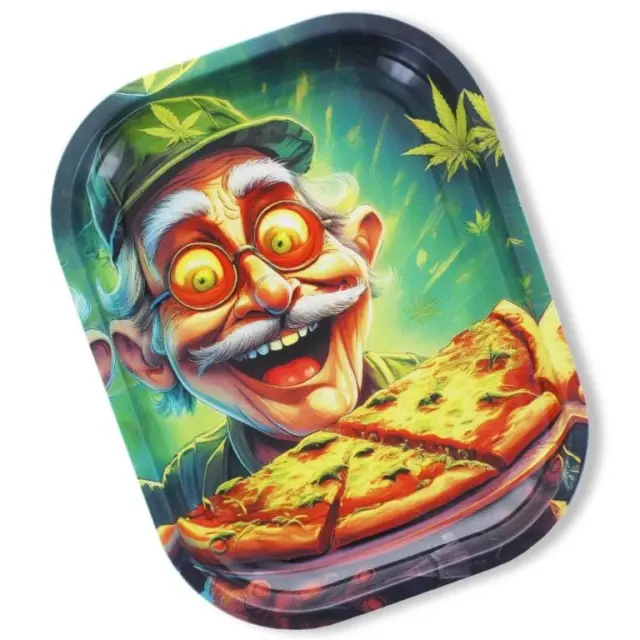 BEUZ Weed N’ Pizza Rolling Tray Small 18 × 14cm