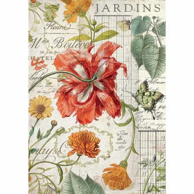 Ριζόχαρτο Stamperia 21x29cm A4, Jardins