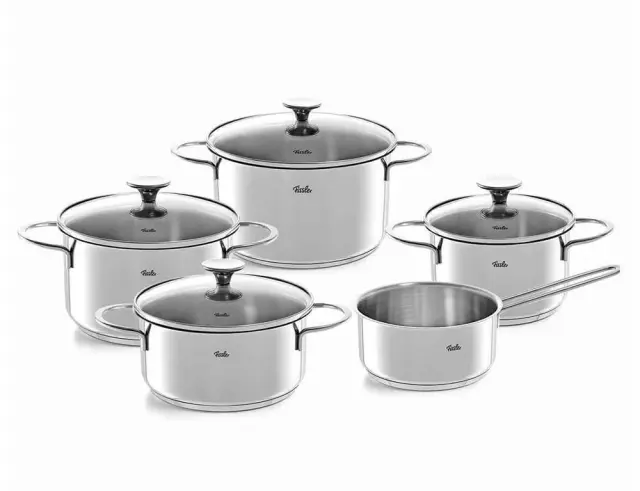 Fissler Copenhagen Σετ Μαγειρικά Σκεύη από Ανοξείδωτο Ατσάλι Ασημί 5τμχ