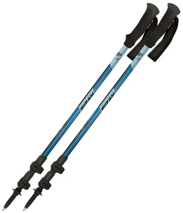 Fizan Trek Pro-L Τηλεσκοπικά Μπατόν Πεζοπορίας Blue - 100.482