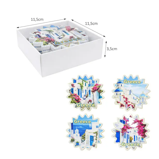 Σετ σουβέρ Greece 4τμχ - Coaster set 4pcs 026062 3