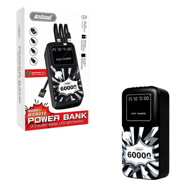 Andowl Φορητό Power Bank 60.000mAh Q-CD212 – Portable Power Bank 0751188