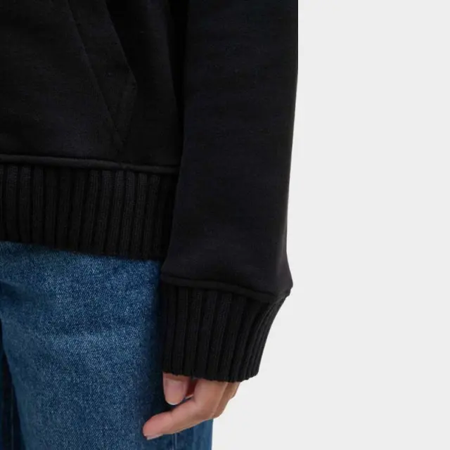 Calvin Klein - Γυναικείο Φούτερ με Κουκούλα Woven Label Peached J20J224173-BEH Μαύρο - XL 3