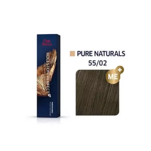 Wella Koleston Perfect Me+ Pure Naturals Μόνιμη Βαφή Μαλλιών 60ml - 55/02 Light Intense Brown Natural Matte