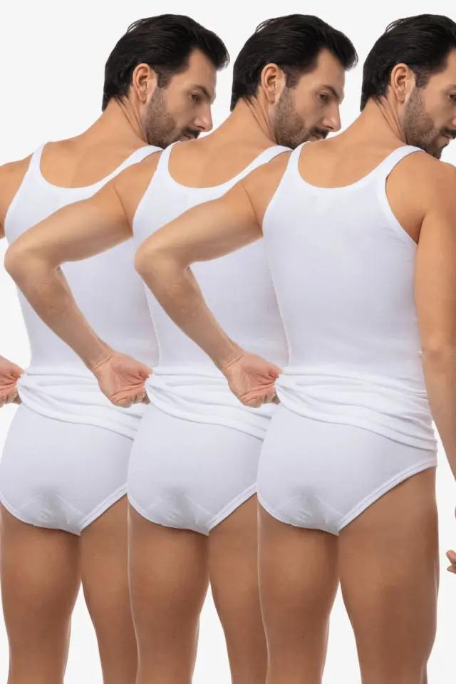 Minerva Classic Ανδρική Αμάνικη Φανέλα 3Pack 10903-005 - ΛΕΥΚΟ - XXL 2