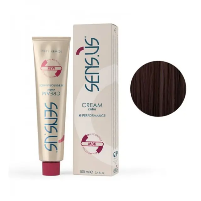 Sensus M3K Permanent Hair Color 4.6 Mahogany Brown 100ml - (μόνιμη βαφή μαονί καστανό)