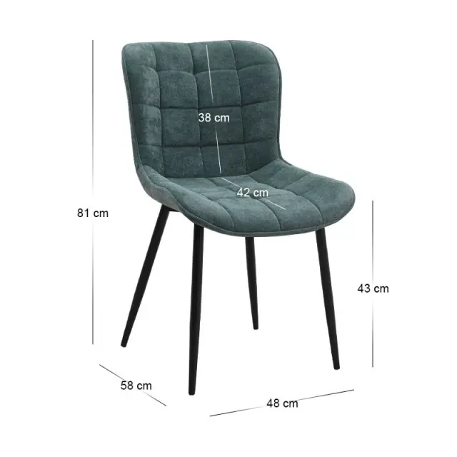 Σετ τραπεζαρία 5τμχ Darlen - Chiara Megapap χρώμα sapphire oak - πράσινο 125x72x74εκ. 3