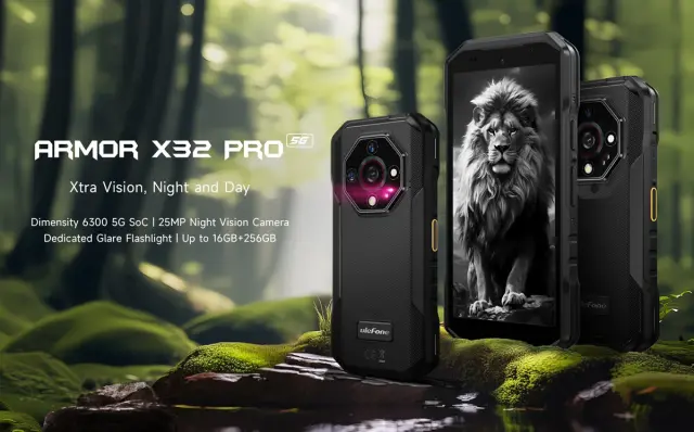 ULEFONE smartphone Armor X32 Pro, 5.65", 8/256GB, 5G, 5500mAh, IP68/IP69K, μαύρο 2