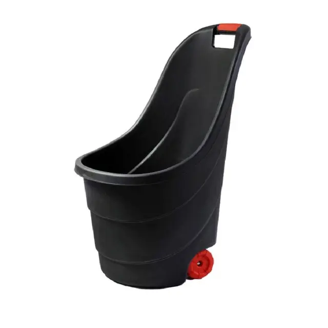 Grasher Καρότσι κήπου πολλαπλών χρήσεων με ρόδες 60lt Μαύρο / 100785