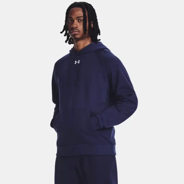 Under Armour Rival Fleece Hoodie (1379757-410) - Μπλέ