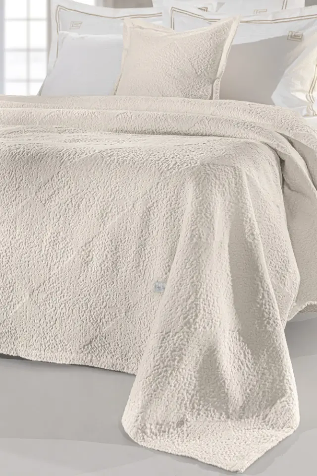 ΚΟΥΒΕΡΤΑ KING SIZE PORTOBELLO ECRU 260X250 GUY LAROCHE 2