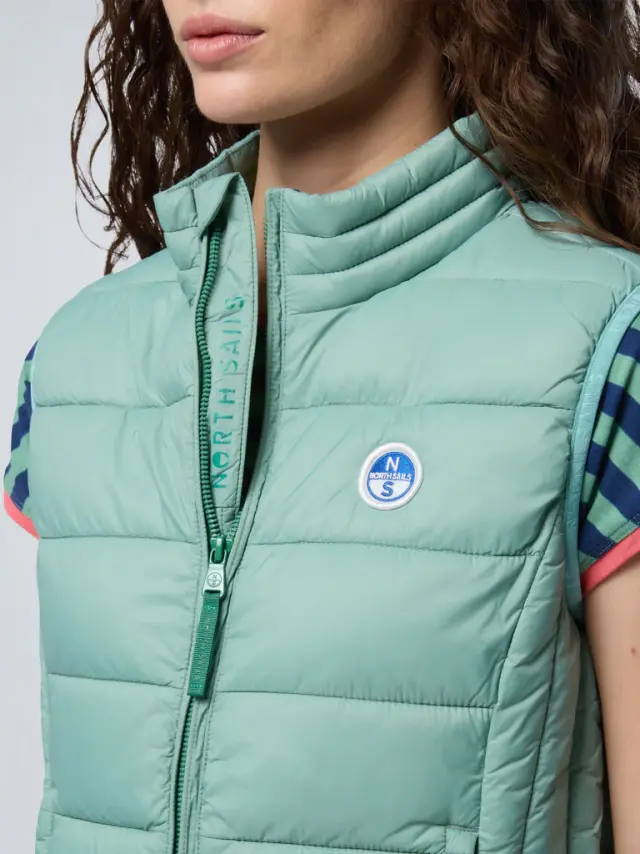 North Sails - Γυναικείο Αμάνικο Μπουφάν Naomi Vest 000001-000-0418 Πράσινο Ανοιχτό - L 2