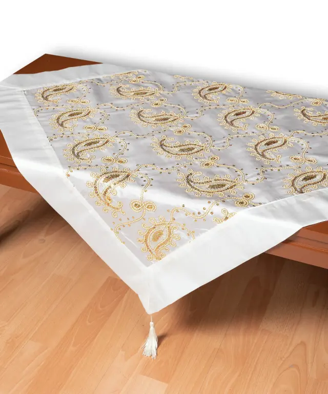 Σατέν καρέ 1028 (85cm x 85cm) λευκό - -
