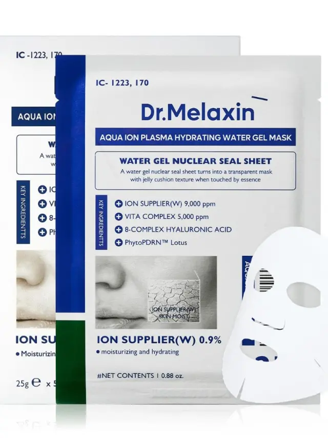 Dr. Melaxin Aqua Ion Plasma Hydrating Water Gel Mask - Ενυδατική μάσκα προσώπου για άμεση αναζωογόνηση και λάμψη 25g 2