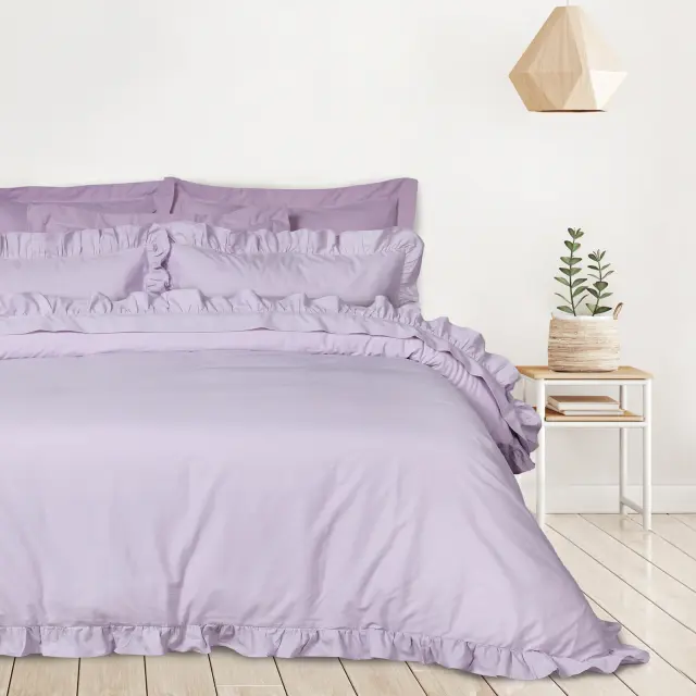 Σετ Παπλωματοθήκη 220x240 Υπέρδιπλη Daily Das Home 3167 Lilac 100% βαμβακερό