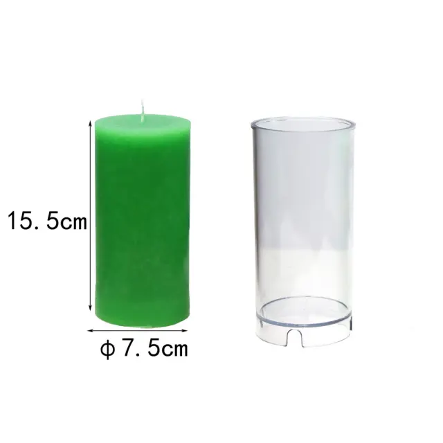 Καλούπι κεριού plexiglass, Κύλινδρος, ø 7.5cm, Ύψος 15.5cm
