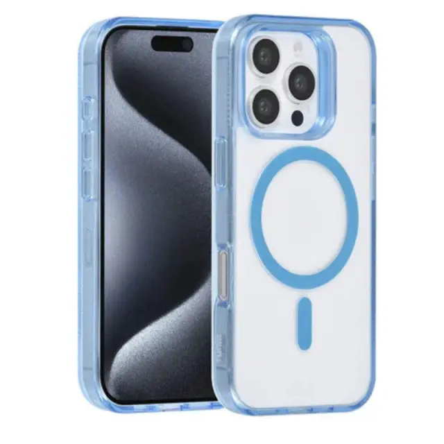 TUNIQ iPhone 16 Pro Back cover case - Magsafe silicone - Blue