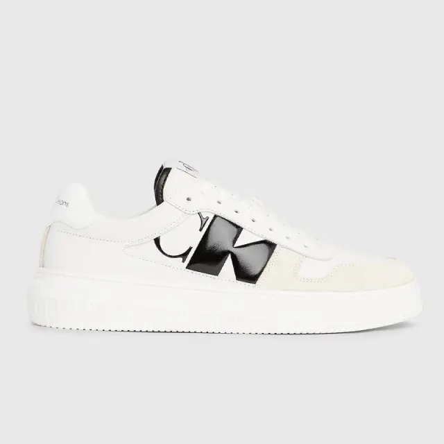 Calvin Klein - Cupsole Lth Ανδρικά Chunky Sneakers YM0YM00897-01T Λευκό - 45