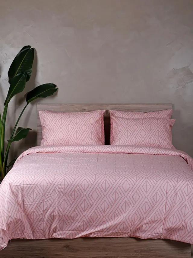 Παπλωματοθήκη Cotton Feelings 2042 Pink Υπέρδιπλη (230x250) Sunshine
