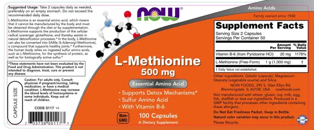 Now Foods L-Methionine 500 mg 2