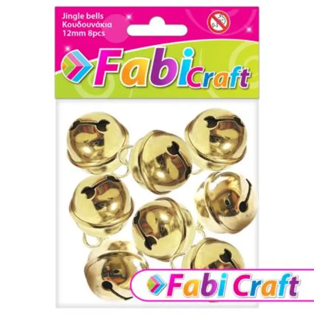 Κουδουνάκια Μεταλλικά Fabi 12mm 8τεμ