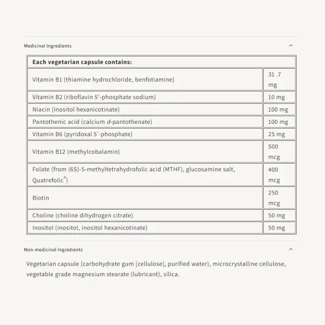 Natural Factors Biocoenzymated Active B Complex 120 Capsules 2