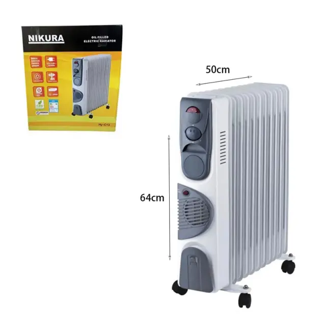Nikura Καλοριφέρ Λαδιού 2500W+400W HY-C3-F - Oil Filled Electric Radiator 0140017 2