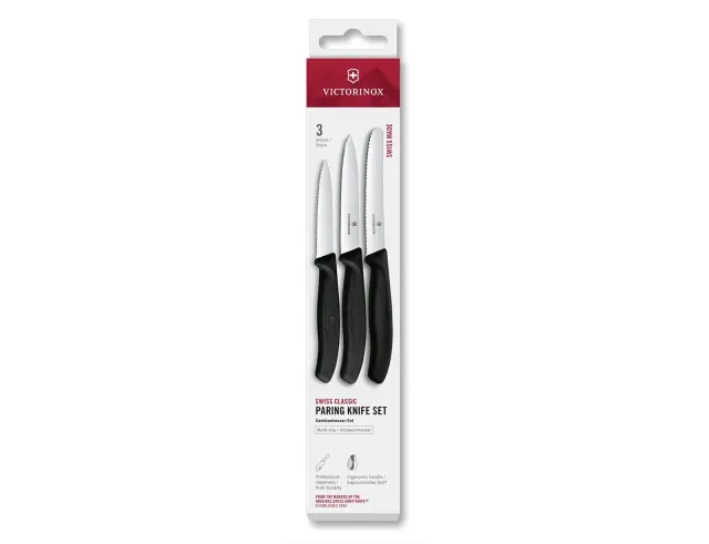 Σετ Μαχαίρια Γενικής Χρήσης Victorinox Swiss Classic με μήκος λεπίδας 8cm, 10cm και 11cm - Black - 3 τεμάχια6.7113.34 2