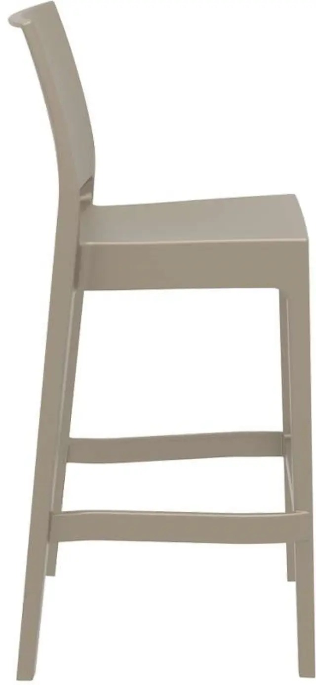 Σκαμπό Bar Στοιβαζόμενο MAYA Dove Grey PP 45x51x108cm 3