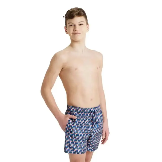 Arena Boy's Allover Print Beach Swim Boxer Μπλε Σκούρο 005252-550 (Arena)