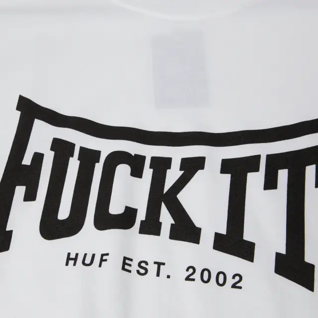 Huf Throwing Hands Long Sleeve T-Shirt Ανδρική Μακρυμάνικη Μπλούζα Cotton Regular Fit - White TS02287-WHITE - XL 2