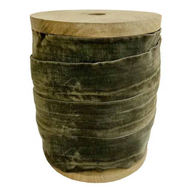 Κορδέλα βελούδινη 5cm x 1m, λαδί