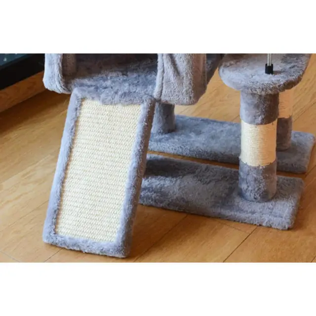 Ονυχοδρόμιο-Πύργος 4 Επιπέδων Γκρί 42x34x98cm 3