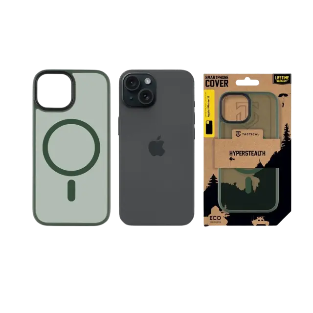 Tactical MagForce Hyperstealth Cover for Apple iPhone 15 Forest Green 3