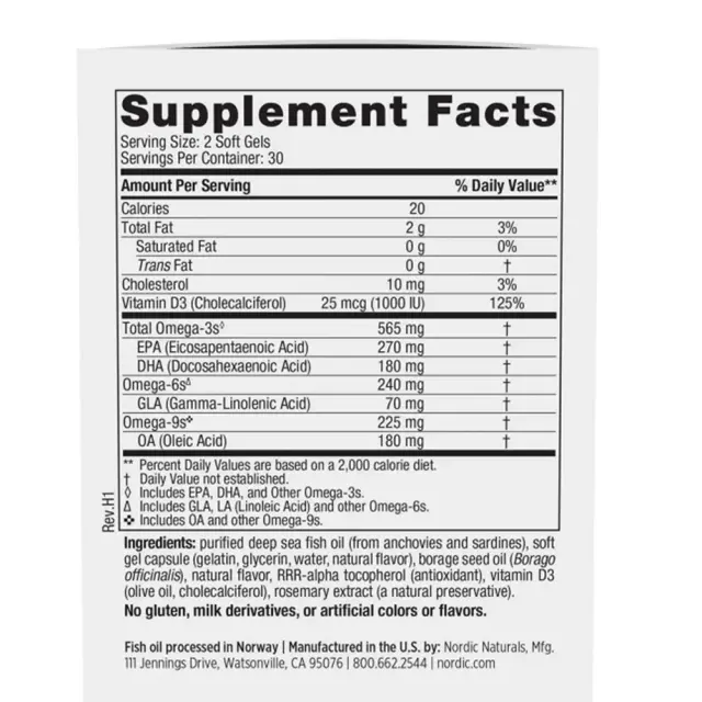 Nordic Naturals Complete Omega-D3 Lemon, 60 Softgels 2